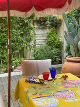 Load image into Gallery viewer, Hand drawn Mediterranean Plant Pots  linen napkins created especially for Design Anarchy - 1 item with a minimum order of 20 pieces -  Pre order now