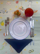 Load image into Gallery viewer, Hand drawn Italian Dolce Vita Symbols linen napkins created especially for Design Anarchy - 1 item with a minimum order of 20 pieces - Pre order now