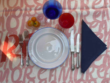 Load image into Gallery viewer, Hand drawn AMORE linen napkins created especially for Design Anarchy - 1 item with a minimum order of 20 pieces - Pre order now