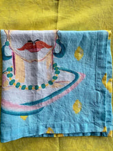 Load image into Gallery viewer, Hand drawn Caltagirone linen napkins - 1 item with a minimum order of 20 pieces - Pre order now