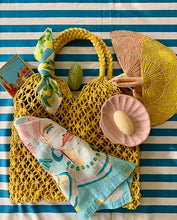 Load image into Gallery viewer, Hand drawn Caltagirone linen napkins - 1 item with a minimum order of 20 pieces - Pre order now