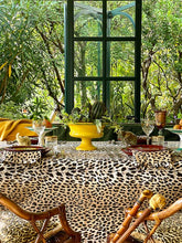 Load image into Gallery viewer, Maximalist Leopard print pure cotton 6/8 pax rectangular tablecloth - Pre order now