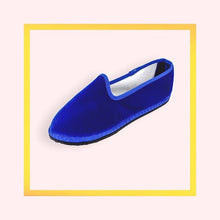 Load image into Gallery viewer, Velvet Venetian Furlane Slippers with Handbroidered Initials - 1 pair with a minimum order of 30 - Pre order now