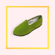 Load image into Gallery viewer, Velvet Venetian Furlane Slippers with Handbroidered Initials - 1 pair with a minimum order of 30 - Pre order now