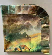 Load image into Gallery viewer, Dutch forest print panama cotton 6/8 pax dinner pack to include 1 rectangular tablecloth + 6 matching napkins - Ready to ship