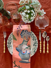 Load image into Gallery viewer, Hand drawn Renaissance linen napkins created especially for Design Anarchy by Gabriella Picone - 1 item with a minimum order of 20 pieces -  Pre order now