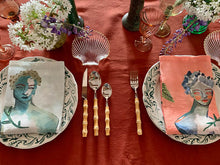 Load image into Gallery viewer, Hand drawn Renaissance linen napkins created especially for Design Anarchy by Gabriella Picone - 1 item with a minimum order of 20 pieces -  Pre order now