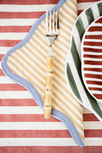 Load image into Gallery viewer, THE BURANO COLLECTION 1 striped napkin with piping with a minimum order of 30 pieces - Pre Order Now