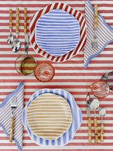 Load image into Gallery viewer, THE BURANO COLLECTION 1 striped napkin with piping with a minimum order of 30 pieces - Pre Order Now
