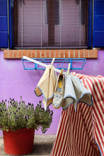 Load image into Gallery viewer, THE BURANO COLLECTION 1 striped napkin with piping with a minimum order of 30 pieces - Pre Order Now
