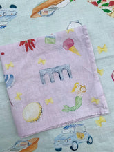 Load image into Gallery viewer, Hand drawn Italian Dolce Vita Symbols linen napkins created especially for Design Anarchy - 1 item with a minimum order of 20 pieces - Pre order now