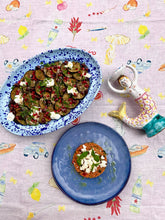 Load image into Gallery viewer, Hand drawn Italian Dolce Vita Symbols linen napkins created especially for Design Anarchy - 1 item with a minimum order of 20 pieces - Pre order now