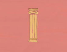 Load image into Gallery viewer, Hand drawn Ancient Ruins linen napkins created especially for Design Anarchy - 1 item with a minimum order of 20 pieces - Pre order now