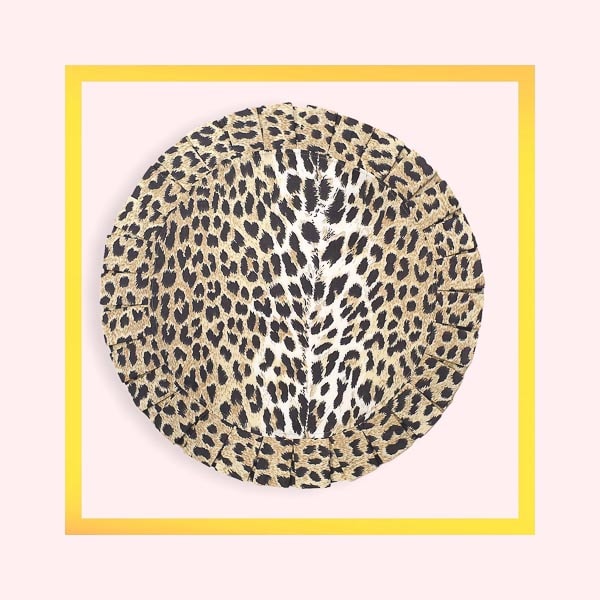 Maximalist Leopard placemat with ruffles  - One Piece - Ready to ship