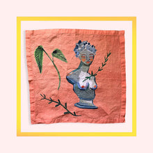 Load image into Gallery viewer, Hand drawn Renaissance linen napkins created especially for Design Anarchy by Gabriella Picone - 1 item with a minimum order of 20 pieces -  Pre order now
