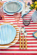 Load image into Gallery viewer, THE BURANO COLLECTION  1 striped tablecloth with piping - Pre Order Now
